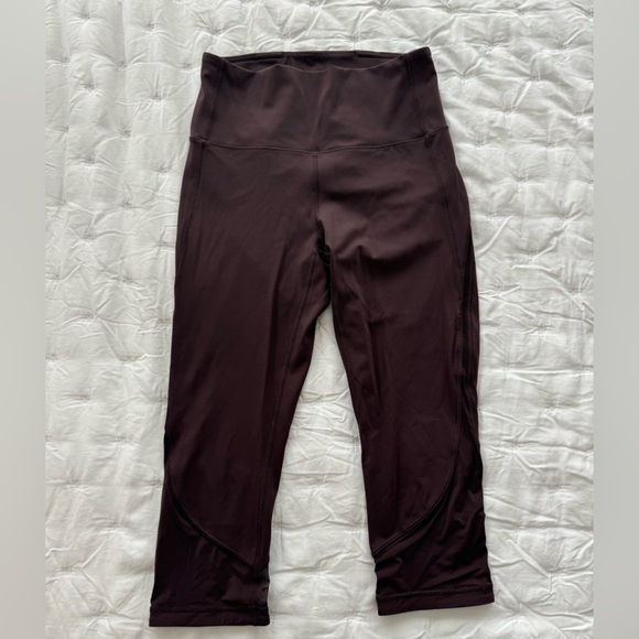 Lululemon Wunder Under High-Rise Leggings with Mesh Panels - Brown - Picture 1 of 4